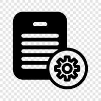 document properties, document settings icon svg