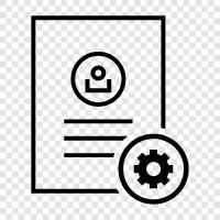 document properties, document settings icon svg