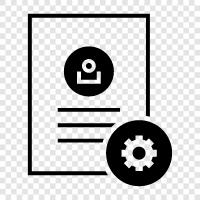 document properties, document settings, document properties editor, document settings editor icon svg