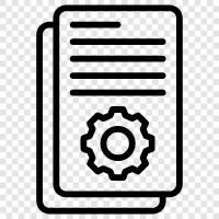 document properties, document settings icon svg