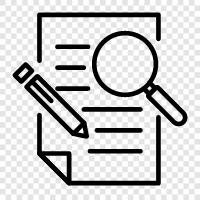 document research, research documents, research paper, research papers icon svg