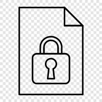 document security, file locking, password protect, Document Lock icon svg