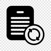 document synchronization, document sharing, document collaboration, document management icon svg