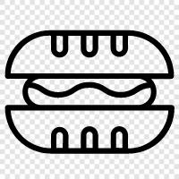 Hunde, Hamburger, Würstchen, Grill symbol