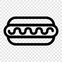 Dogs, Hamburgers, Food, Hot Dog icon svg