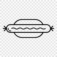 Dogs, Hamburgers, Sausages, Hot Dog icon svg
