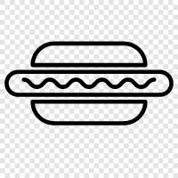 Dogs, Hamburgers, Sausages, Snacks icon svg