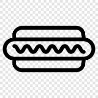 Dogs, Hamburgers, Sausages, Lunch icon svg