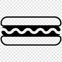 Dogs, Hamburgers, Sausages, Snacks icon svg