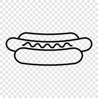 Dogs, Hamburgers, Sausages, Hot Dog icon svg