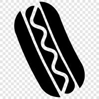 Köpekler, Gıda, Sausages, Sıcak Köpek ikon svg