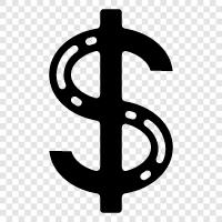 dollar amount, currency, finance, economy icon svg