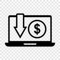 dollar, economy, deflation, prices icon svg