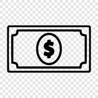 dollar bill, paper money, American currency, dollar note icon svg