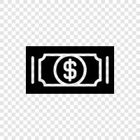 dollar value, currency, money, economy icon svg