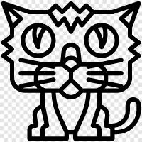 domestic cat, house cat, cattery cat, feral cat icon svg