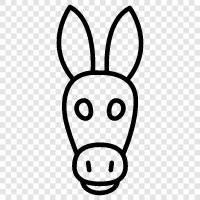 eşek, donkey ikon svg