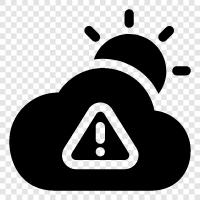 the, caution cloud weather icon svg