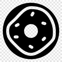 donut dükkanı, donut malzemeleri, donut tarifleri, donut üreticisi ikon svg