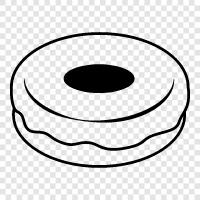 donuts, pastry, pastry shop, bakery icon svg