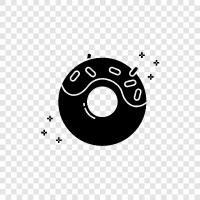 donuts, sugar, doughnut, pastry icon svg