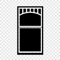 door, screen, window treatment, curtain icon svg