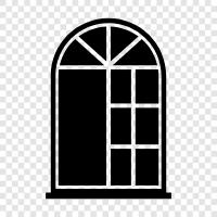 door, screen, glass, frame icon svg