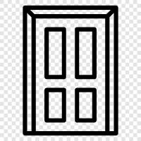 Doorway, Entrance, Door Frame, Door Knob icon svg