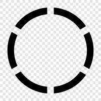 dotted line, circle with a dot in the middle, circle with a line, dotted circle icon svg