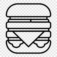 Double Hamburger, Double Cheeseburger, Double Bacon Burger, Double icon svg