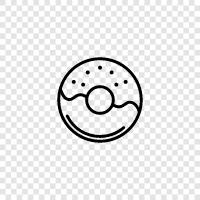 doughnut, pastry, donut shop, donut coffee icon svg