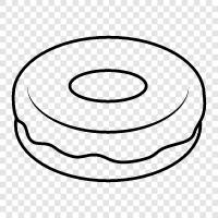 doughnut, pastry, bakery, cake icon svg