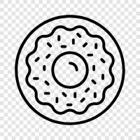 Doughnut Shop, Doughnut Loch, Doughnut Shop in meiner Nähe, Teig symbol