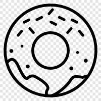 doughnut, cake donut, pastry, frying icon svg