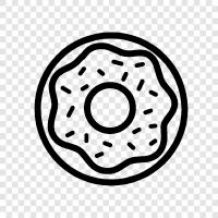 doughnuts, pastry, fried dough, doughnut shop icon svg