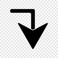 down arrow key, down arrow key shortcut, down arrow icon svg