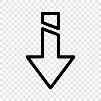 Down, Arrow Down icon svg