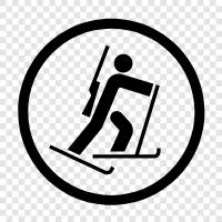 downhill skiing, cross country skiing, backcountry skiing, skiing in the snow icon svg