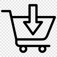 download cart, online cart, ecommerce cart, shopping cart icon svg