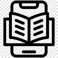 download, reading, ebook reader, ereader icon svg