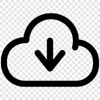 Download aus der Cloud symbol