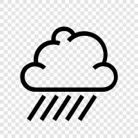 downpour, thunderstorm, lightening, raindrop icon svg