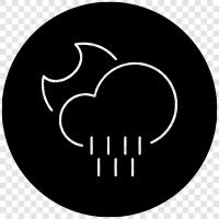 downpour, thunderstorm, rainbows, lightening icon svg