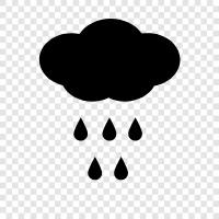 downpour, thunderstorm, storm, precipitation icon svg