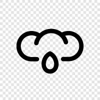 downpour, thunderstorm, wet, precipitation icon svg