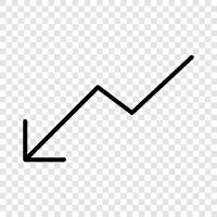 downtrending, downtrending stock, falling stock prices, falling prices icon svg