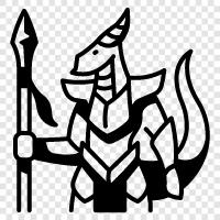 dragonborn, weapon, arm, armor icon svg