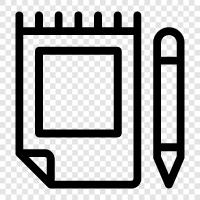 drawing, sketching, pencil, paper icon svg