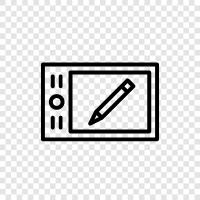 drawing tablet, graphics tablet, digital drawing tablet, drawing tablet reviews icon svg