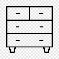 dresser, bedroom, furniture, storage icon svg